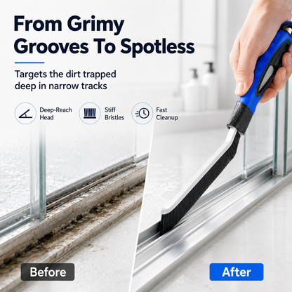 Multi-Purpose Hard Bristle Crevice Cleaning Brush |  Bathroom & Tile Gap Scrubber