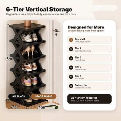 Minimalist Multi-Layer Shoe Rack | Space-Saving Entryway Organizer
