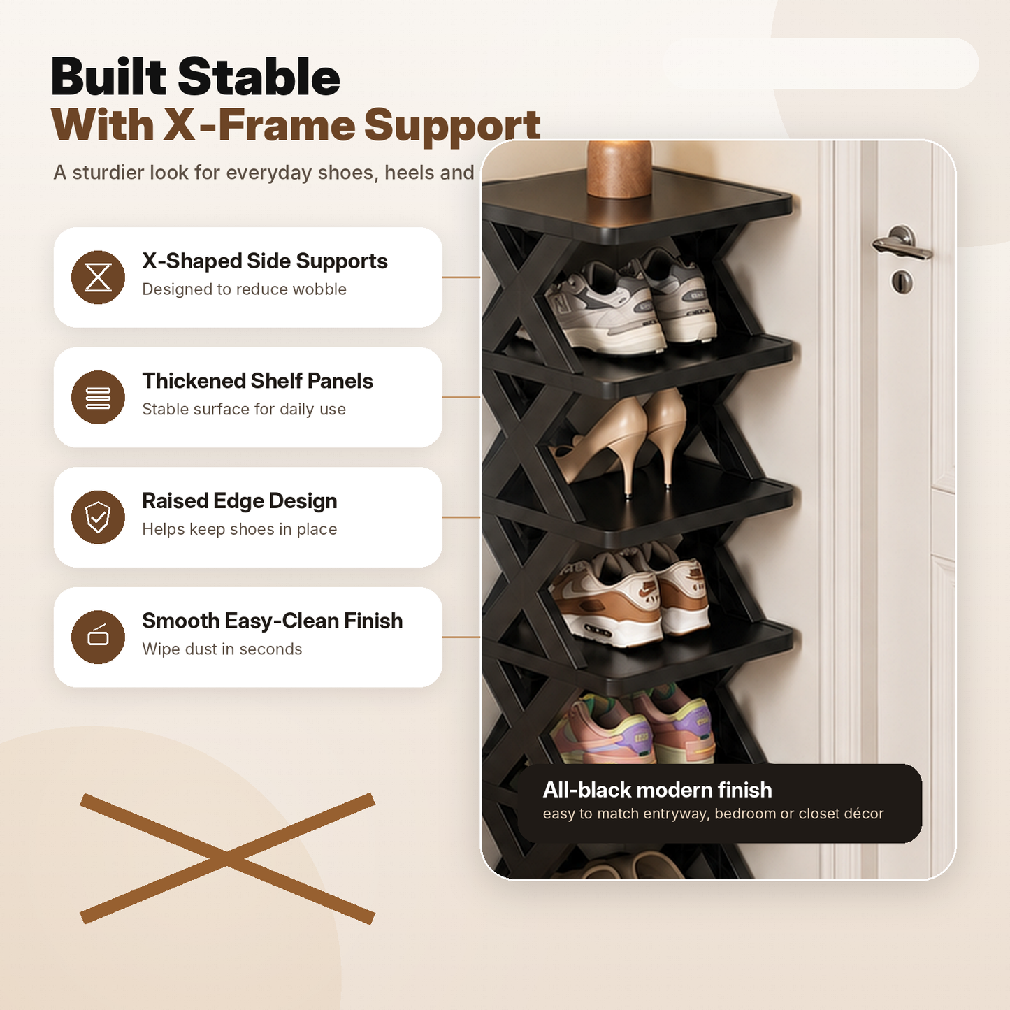 Minimalist Multi-Layer Shoe Rack | Space-Saving Entryway Organizer