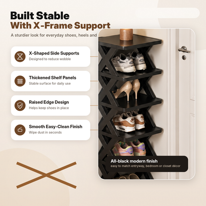 Minimalist Multi-Layer Shoe Rack | Space-Saving Entryway Organizer